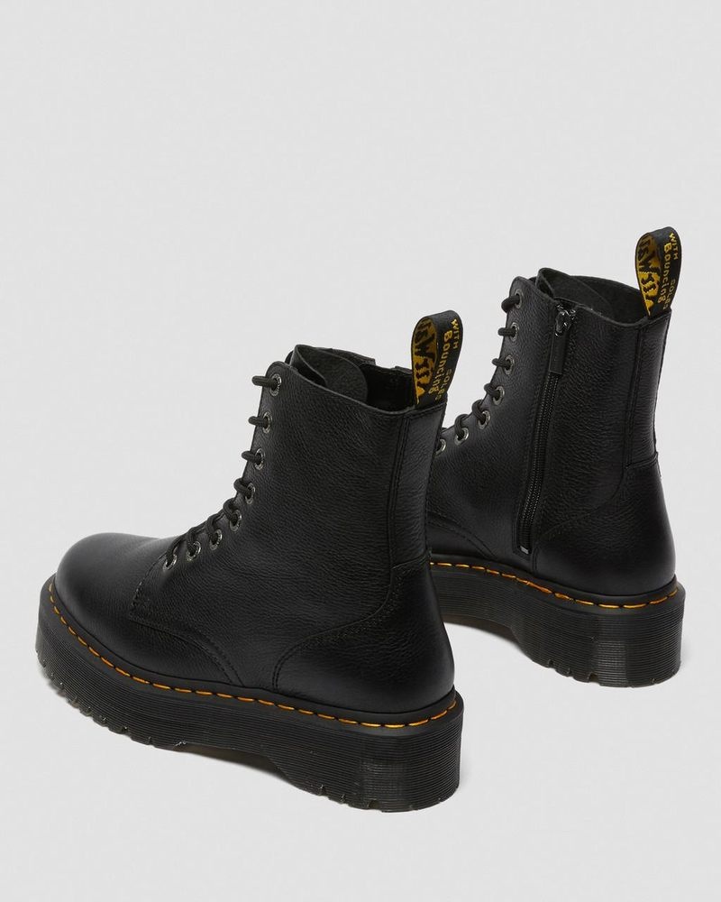 Botas de Plataforma Dr Martens Jadon III Boot Pisa Cuero Platforms (Pisa) Negras | DS30-D0AB