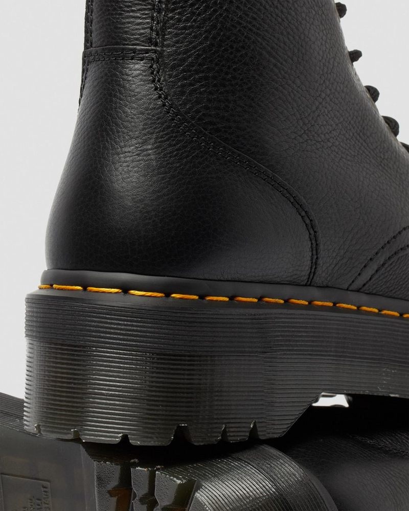 Botas de Plataforma Dr Martens Jadon III Boot Pisa Cuero Platforms (Pisa) Negras | DS30-D0AB