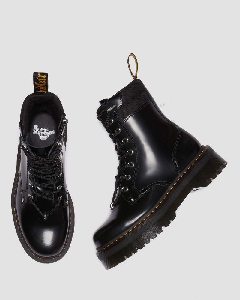 Botas de Plataforma Dr Martens Jadon II Boot Hardware Buttero Cuero Platforms (Buttero) Negras | HX91-G5IH