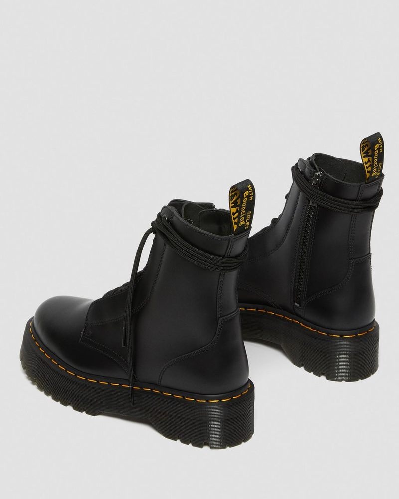 Botas de Plataforma Dr Martens Jarrick Smooth Cuero Plataforma Boots (Smooth Cuero) Negras | US72-K8WR