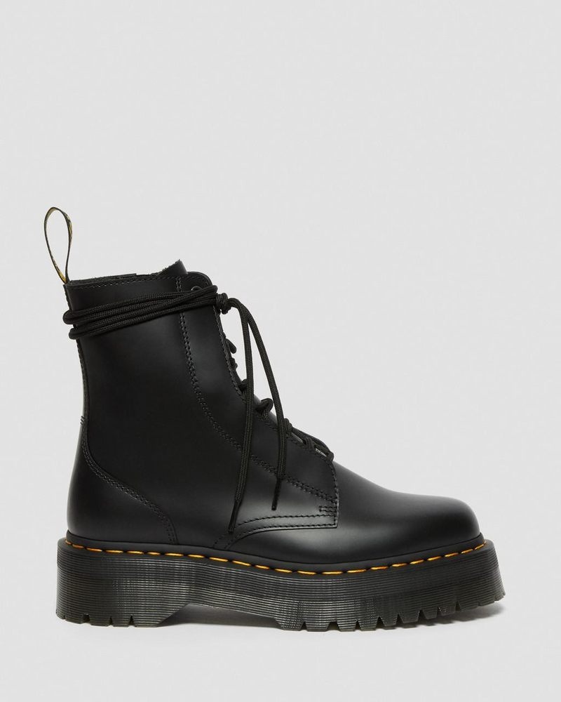 Botas de Plataforma Dr Martens Jarrick Smooth Cuero Plataforma Boots (Smooth Cuero) Negras | US72-K8WR