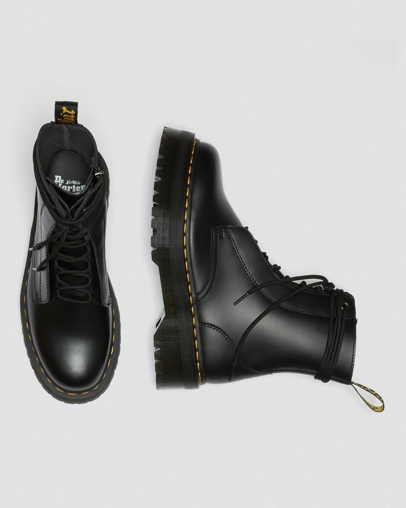 Botas de Plataforma Dr Martens Jarrick Smooth Cuero Plataforma Boots (Smooth Cuero) Negras | US72-K8WR