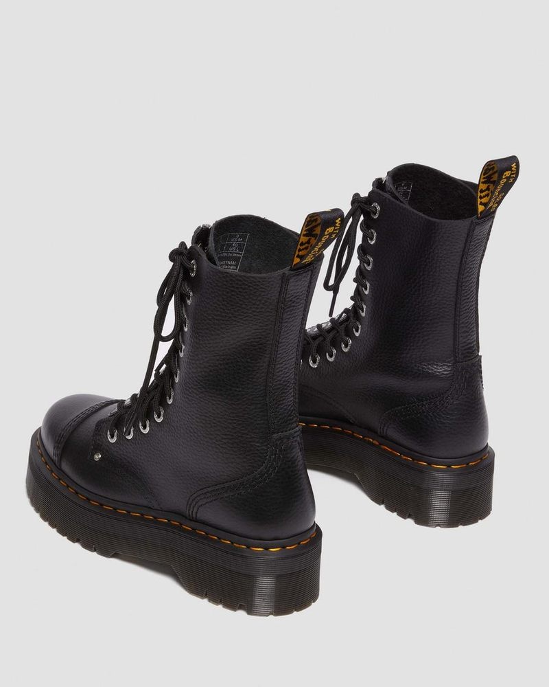 Botas de Plataforma Dr Martens Sinclair Hi Milled Nappa Cuero Plataforma Boots (Milled Nappa) Negras | QP22-X8OL