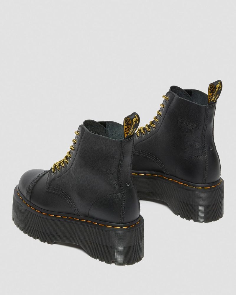 Botas de Plataforma Dr Martens Sinclair Max Pisa Cuero Plataforma Boots (Pisa) Negras | SN81-W5TK