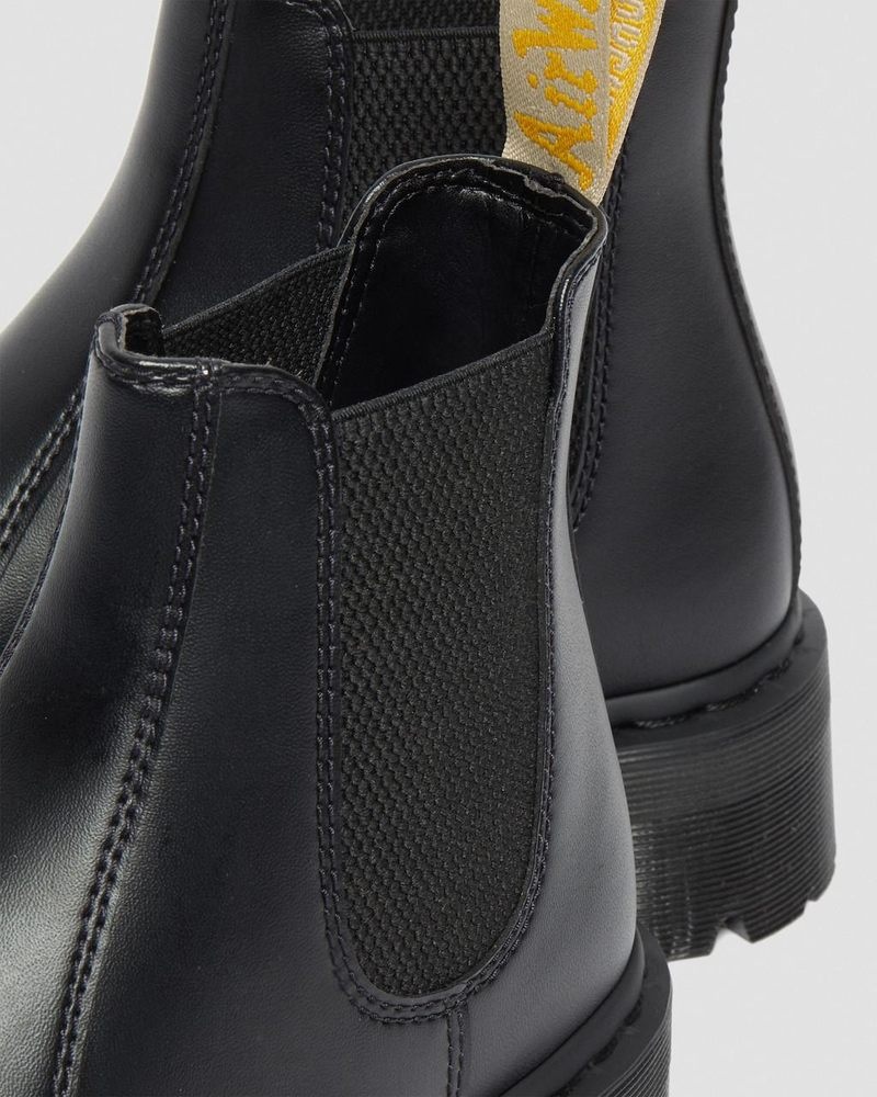 Botas de Plataforma Dr Martens Vegan 2976 Felix Plataforma Chelsea Boots (Felix Rub Off) Negras | FU57-E0DL