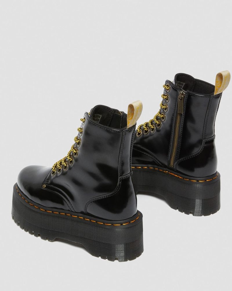 Botas de Plataforma Dr Martens Vegan Jadon Boot Max Platforms (Oxford) Negras | ET06-V3QH