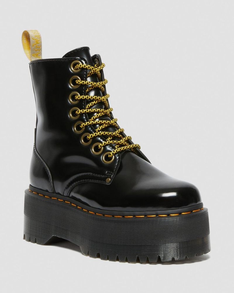 Botas de Plataforma Dr Martens Vegan Jadon Boot Max Platforms (Oxford) Negras | ET06-V3QH