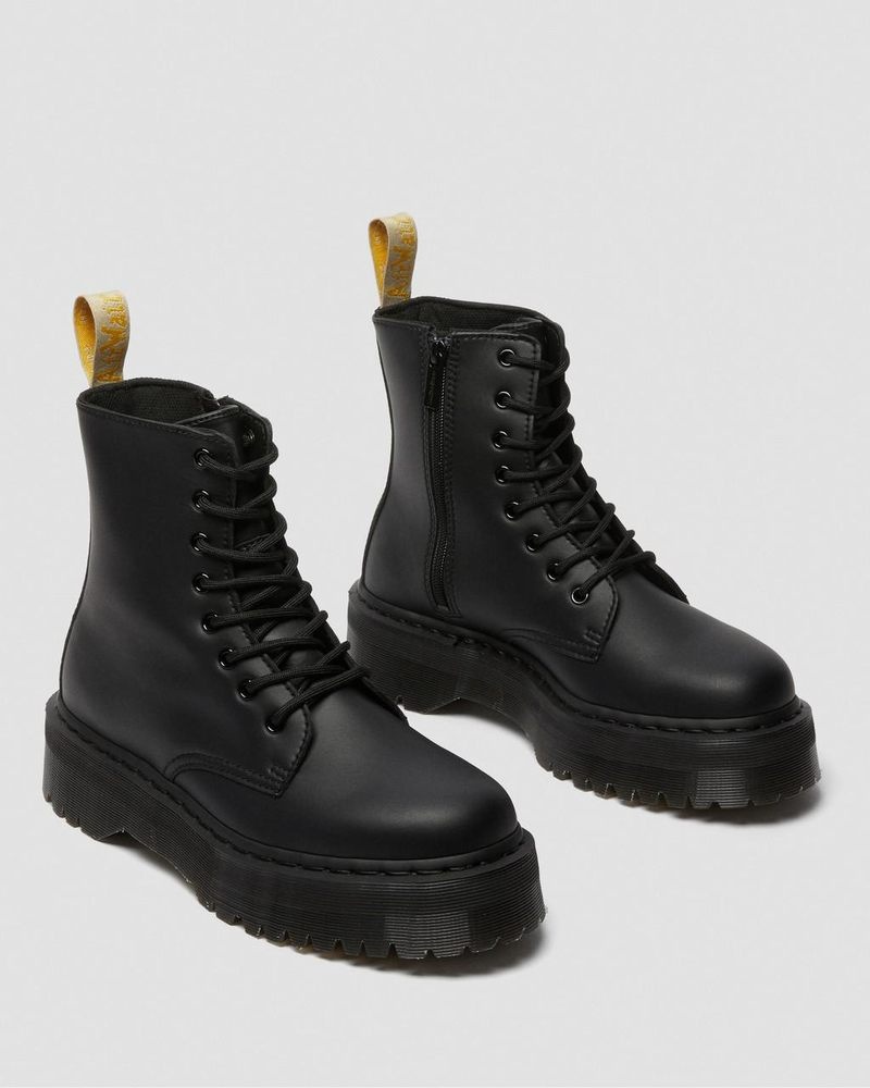 Botas de Plataforma Dr Martens Vegan Jadon II Boot Mono Platforms (Felix Rub Off) Negras | YS28-N5PH