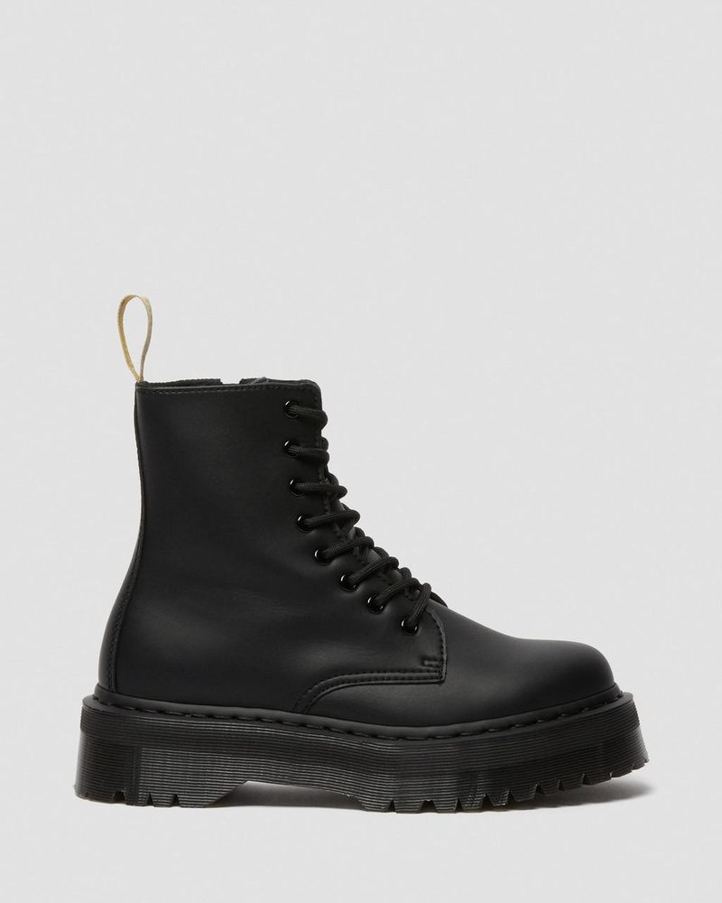 Botas de Plataforma Dr Martens Vegan Jadon II Boot Mono Platforms (Felix Rub Off) Negras | YS28-N5PH