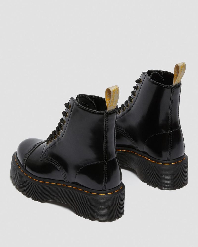 Botas de Plataforma Dr Martens Vegan Sinclair Plataforma Boots (Oxford) Negras | PE71-A8ZI