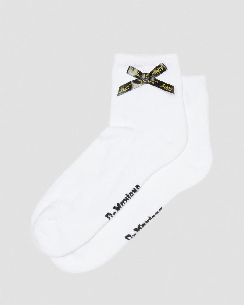 Calcetines Dr Martens Ankle Bow Organic Algodon Blend Socks (Algodon Blend) Blancas | QL59-G2HX