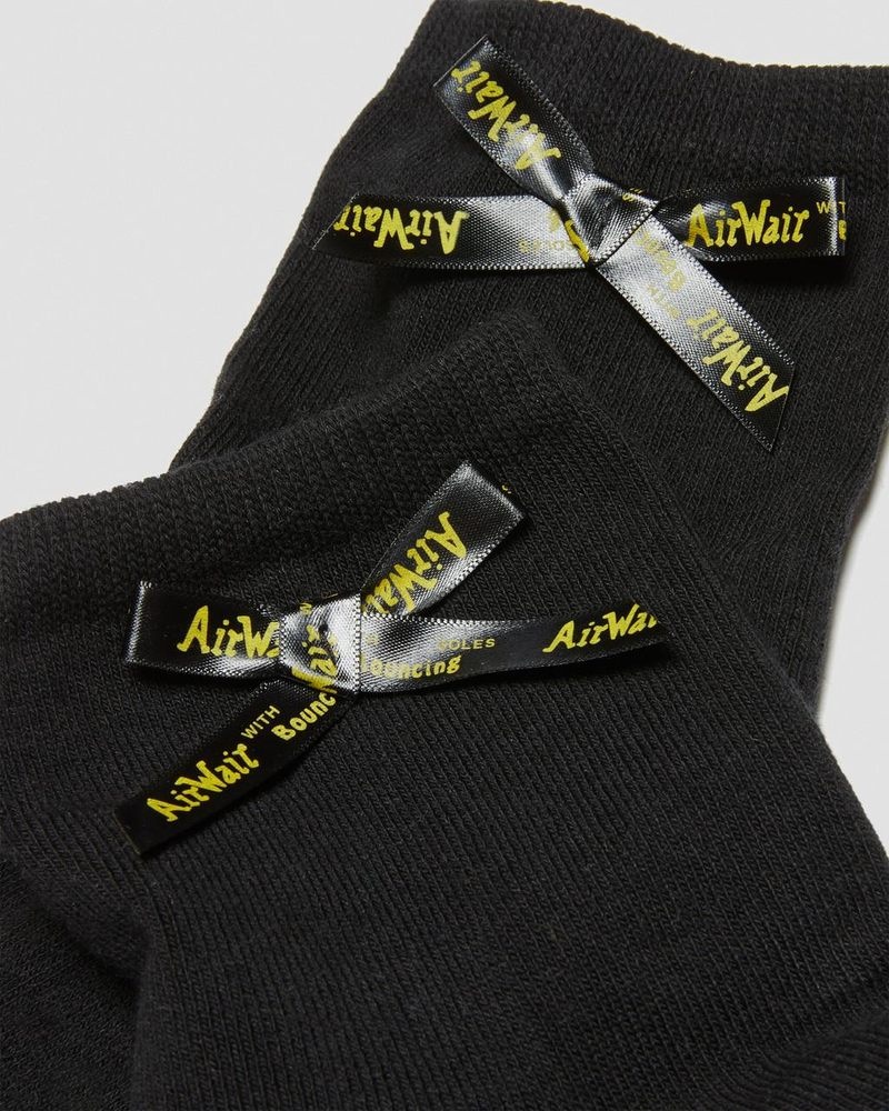 Calcetines Dr Martens Ankle Bow Organic Algodon Blend Socks (Algodon Blend) Negras | VJ13-O7BV