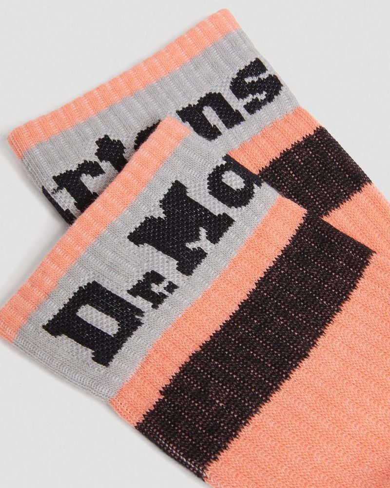 Calcetines Dr Martens Atléticos Logo Organic Algodon Blend Socks (Algodon Blend) Coral | QL33-E5CF