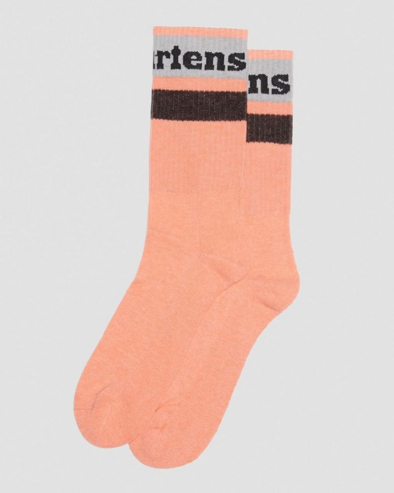 Calcetines Dr Martens Atléticos Logo Organic Algodon Blend Socks (Algodon Blend) Coral | QL33-E5CF