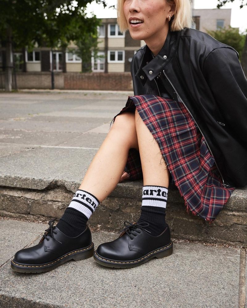 Calcetines Dr Martens Atléticos Logo Organic Algodon Blend Socks (Algodon Blend) Black+White | AI24-J9JA