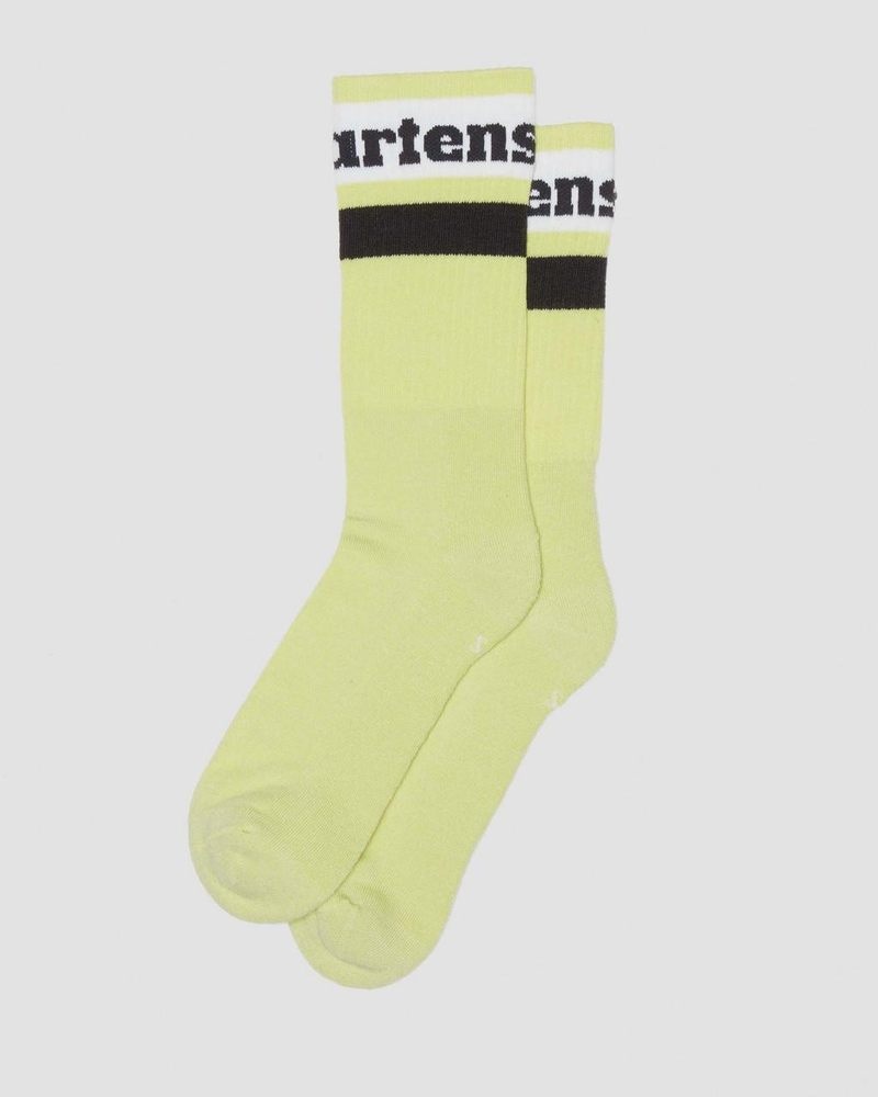 Calcetines Dr Martens Atléticos Logo Organic Algodon Blend Socks (Algodon Blend) Verde | IL73-Y1WC