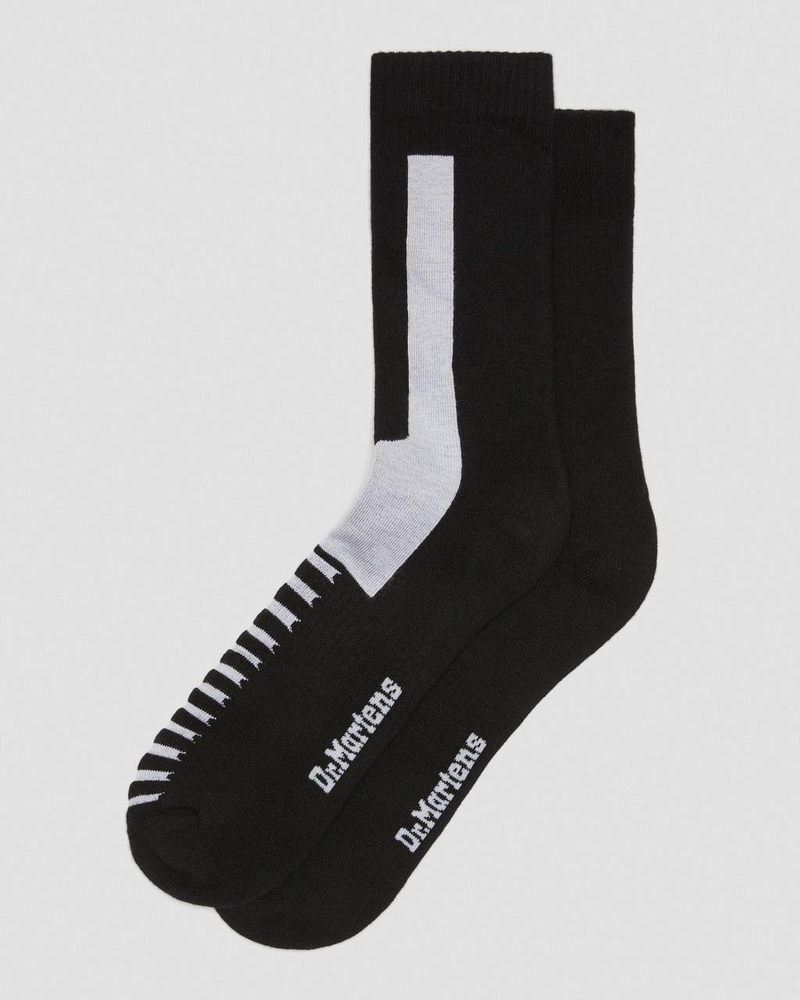 Calcetines Dr Martens Double Doc Algodon Blend Socks (Algodon Blend) Black+White | WP29-X0VG