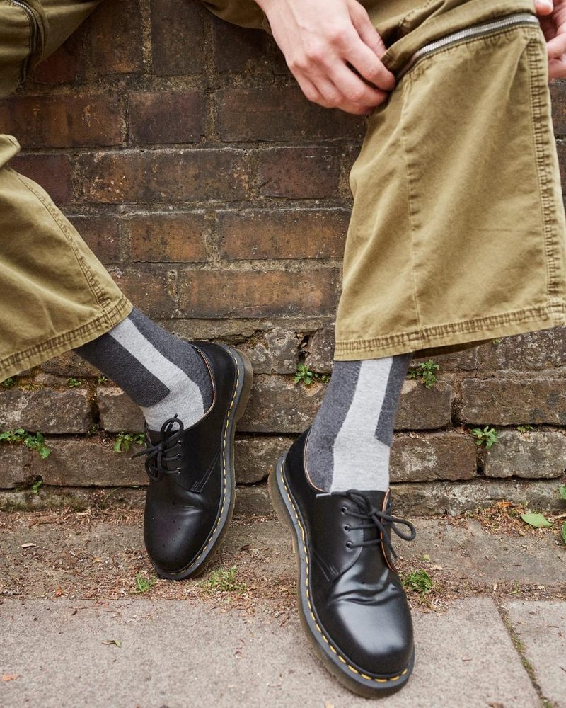 Calcetines Dr Martens Double Doc Algodon Blend Socks (Algodon Blend) Charcoal | WX01-U0OW