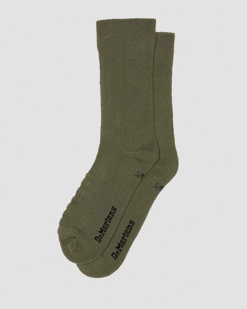 Calcetines Dr Martens Double Doc Algodon Blend Socks (Algodon Blend) Verde Oliva | OE81-N9NE