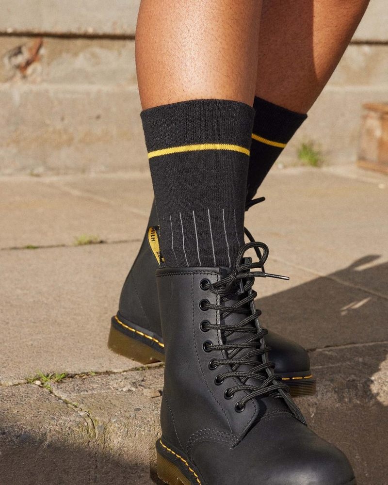 Calcetines Dr Martens Ligeros Organic Algodon Blend Socks (Organic Algodon Blend) Negras | AU52-I2LP