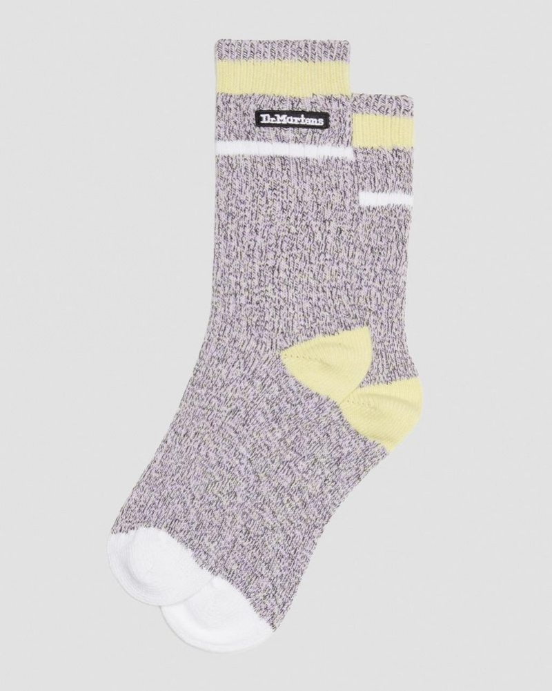 Calcetines Dr Martens Marl Organic Socks (Algodon Blend) Lilac | LS85-K5BZ