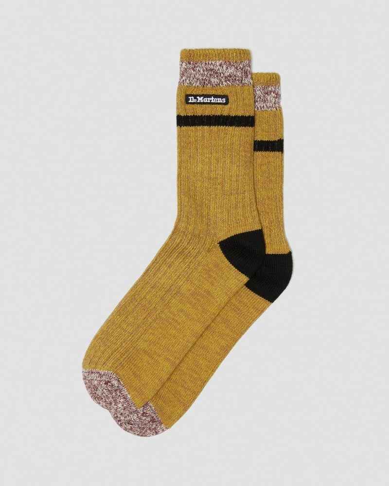 Calcetines Dr Martens Marl Organic Socks (Algodon Blend) Amarillo | KB38-G6RB