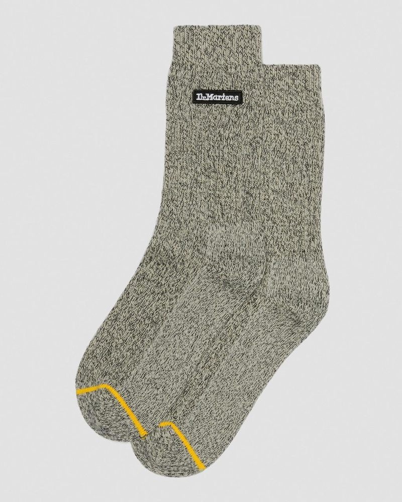 Calcetines Dr Martens Merino Organic Algodon Blend Socks (Organic Algodon Blend) Ecru | OC72-W8LD