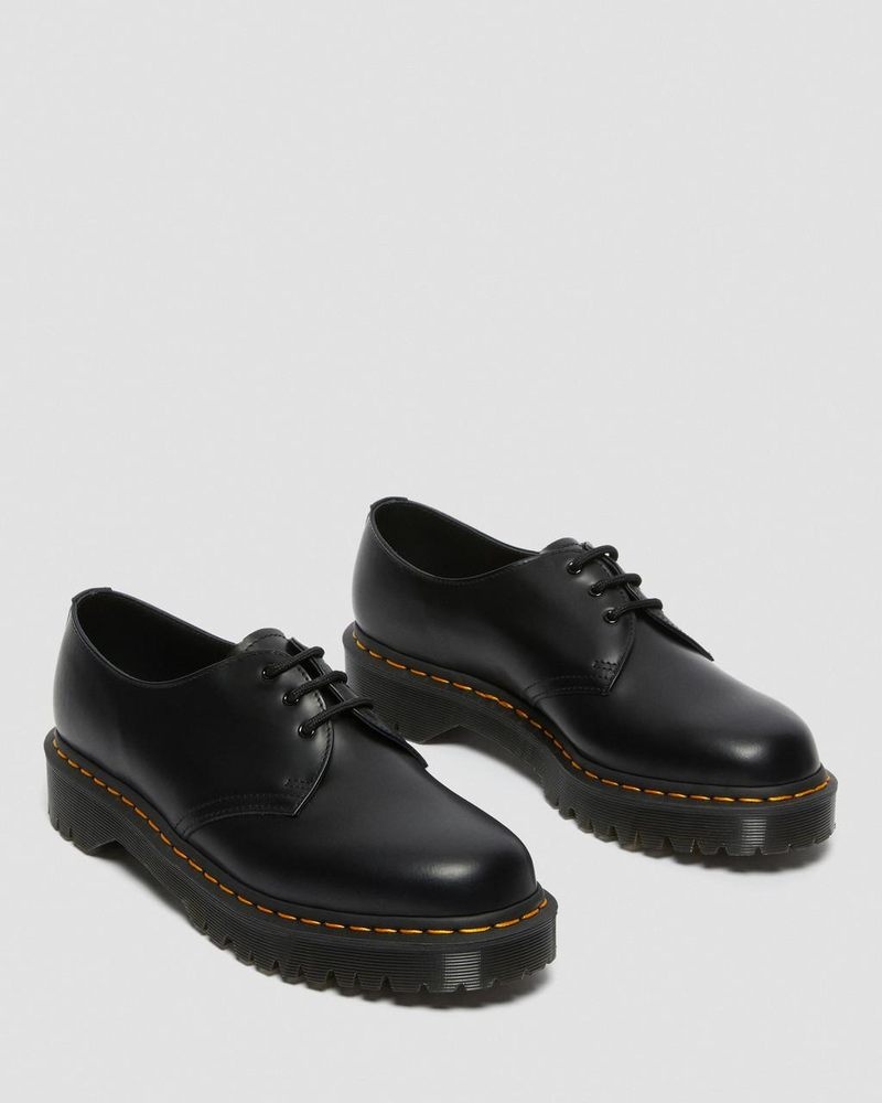 Plataformas Dr Martens 1461 Bex Smooth Cuero Oxford Shoes (Smooth Cuero) Negras | JK09-E0ZN