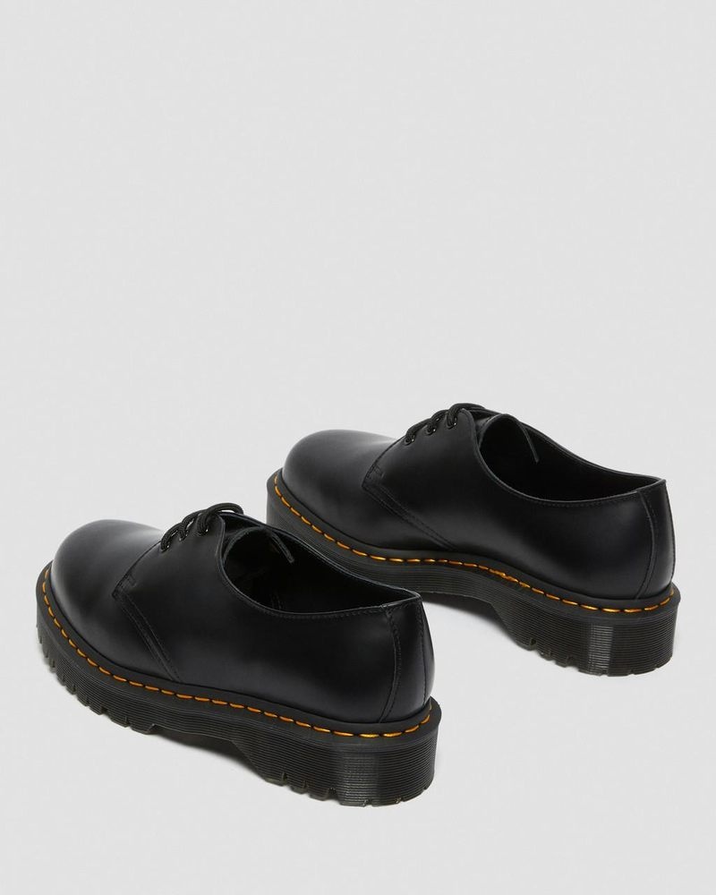 Plataformas Dr Martens 1461 Bex Smooth Cuero Oxford Shoes (Smooth Cuero) Negras | JK09-E0ZN