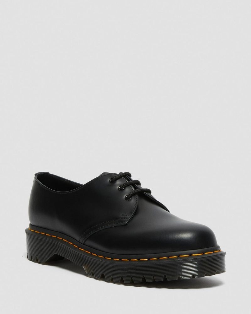 Plataformas Dr Martens 1461 Bex Smooth Cuero Oxford Shoes (Smooth Cuero) Negras | JK09-E0ZN