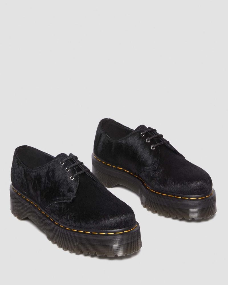 Plataformas Dr Martens 1461 Hair-On Plataforma Shoes (Hair On) Negras | GL97-P7SD