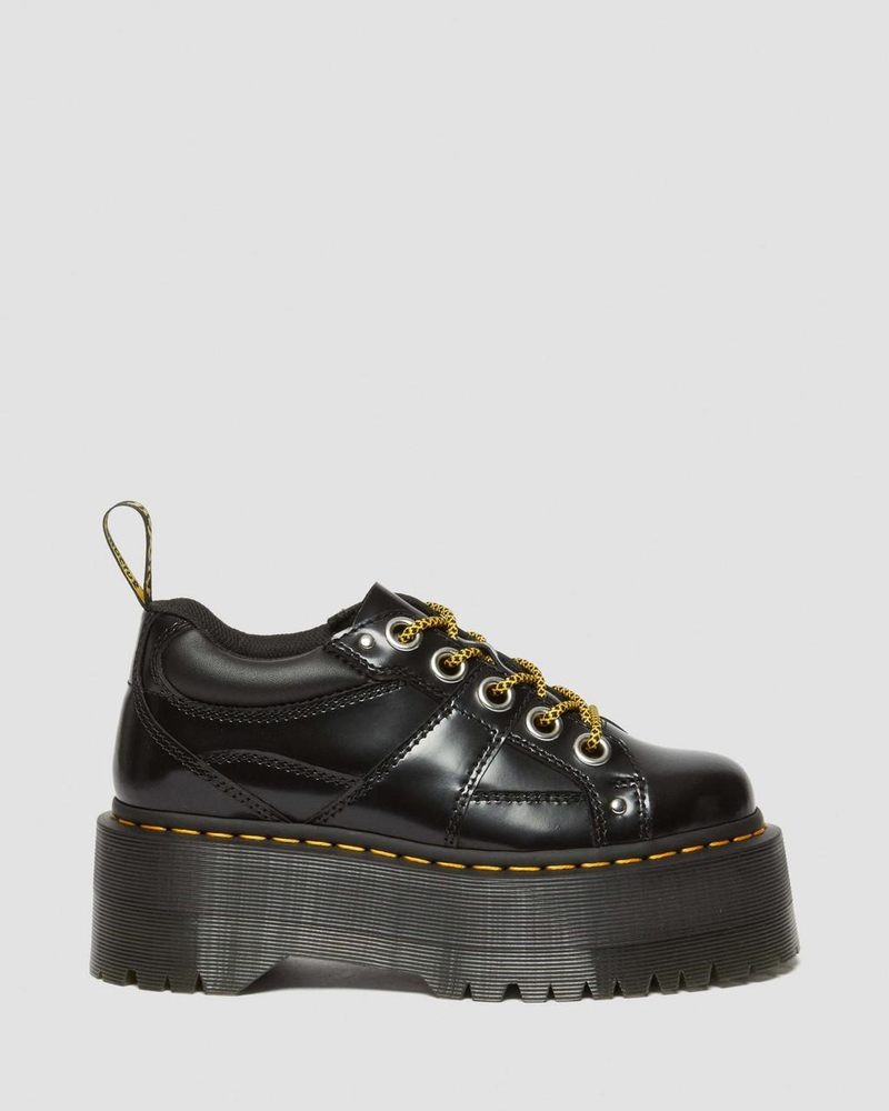 Plataformas Dr Martens 5-Eye Max Buttero Cuero Plataforma Shoes (Buttero) Negras | FK84-T1VZ