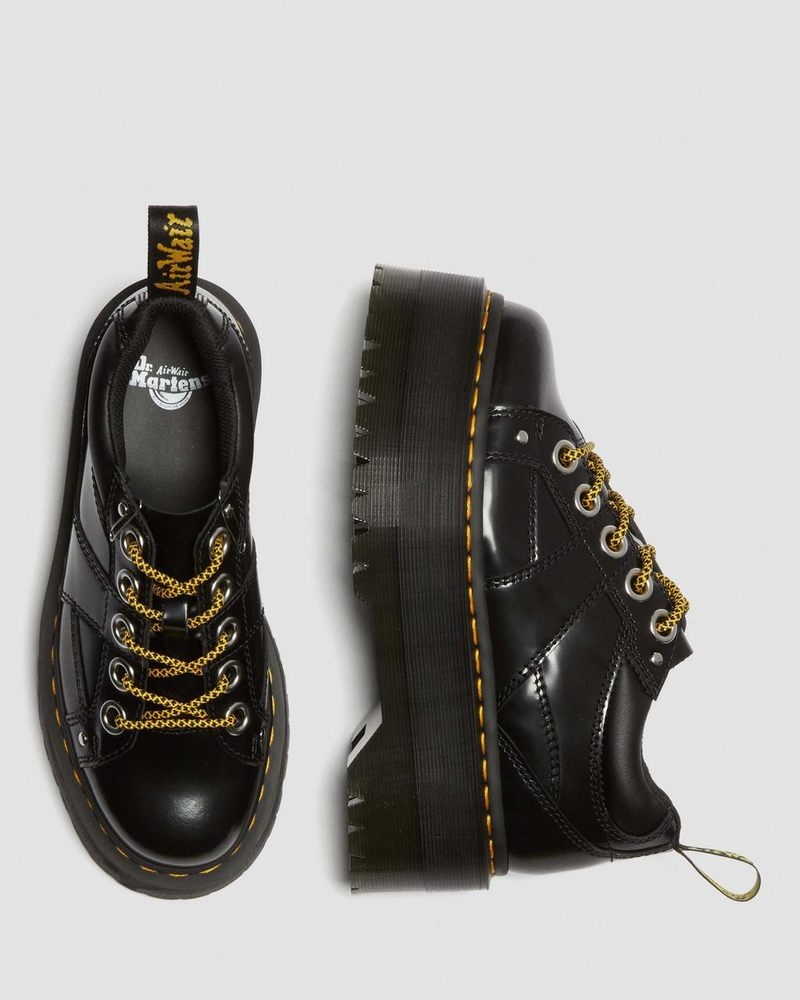 Plataformas Dr Martens 5-Eye Max Buttero Cuero Plataforma Shoes (Buttero) Negras | FK84-T1VZ