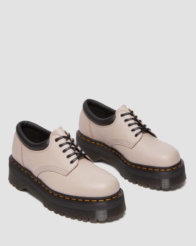 Plataformas Dr Martens 8053 Pisa Cuero Plataforma Casuales Shoes (Pisa) Vintage Taupe | AU21-O5YQ