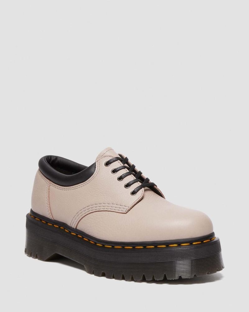 Plataformas Dr Martens 8053 Pisa Cuero Plataforma Casuales Shoes (Pisa) Vintage Taupe | AU21-O5YQ