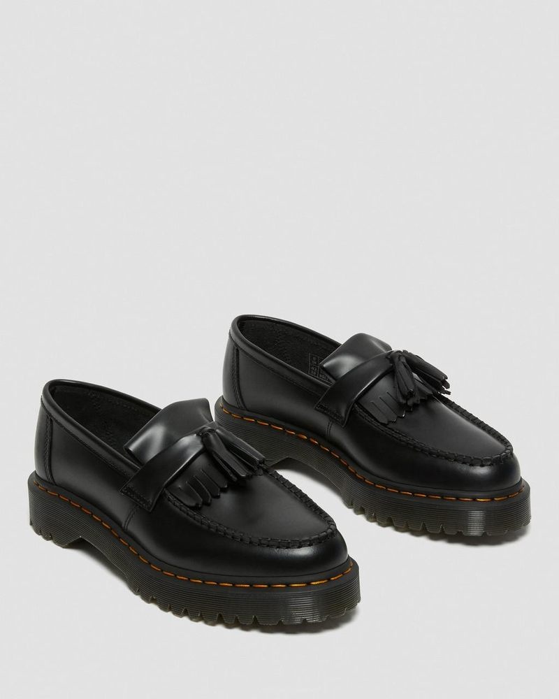 Plataformas Dr Martens Adrian Bex Smooth Cuero Tassel Loafers (Smooth Cuero) Negras | WP15-U2YF