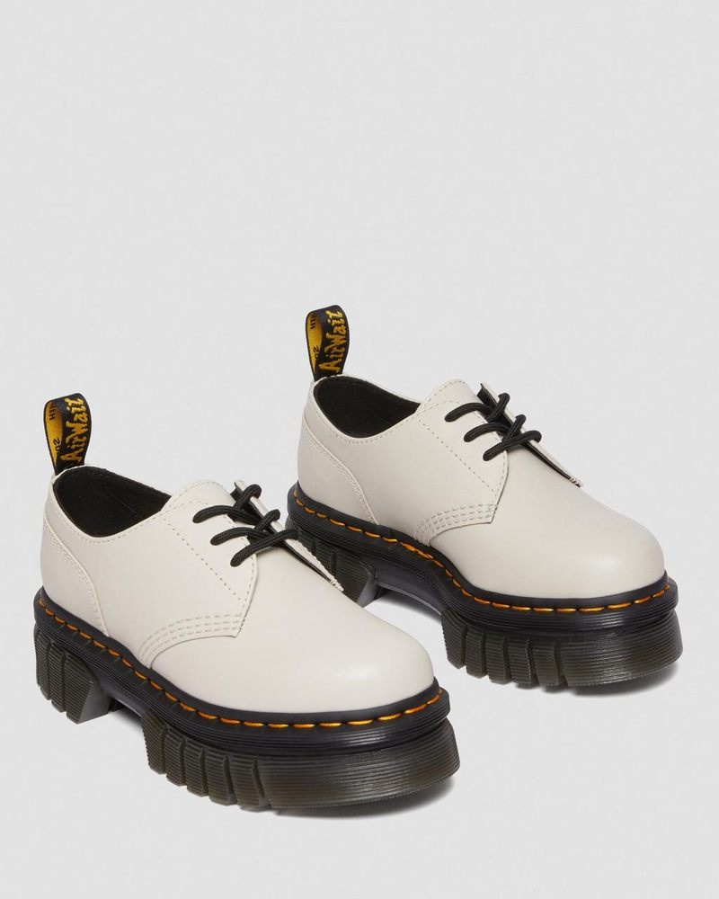 Plataformas Dr Martens Audrick Nappa Cuero Plataforma Shoes (Nappa Lux) Gris | TA06-J1DI