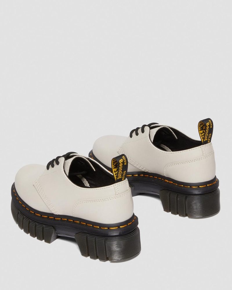 Plataformas Dr Martens Audrick Nappa Cuero Plataforma Shoes (Nappa Lux) Gris | TA06-J1DI