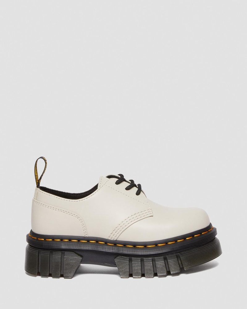 Plataformas Dr Martens Audrick Nappa Cuero Plataforma Shoes (Nappa Lux) Gris | TA06-J1DI