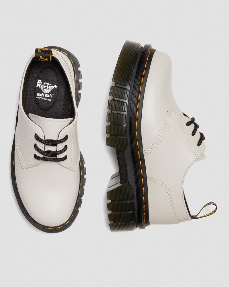 Plataformas Dr Martens Audrick Nappa Cuero Plataforma Shoes (Nappa Lux) Gris | TA06-J1DI