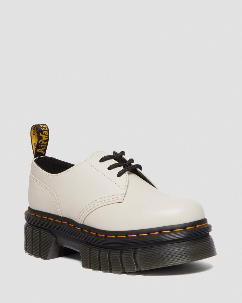 Plataformas Dr Martens Audrick Nappa Cuero Plataforma Shoes (Nappa Lux) Gris | TA06-J1DI