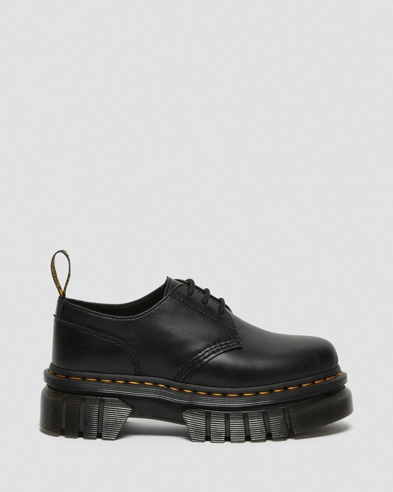 Plataformas Dr Martens Audrick Nappa Cuero Plataforma Shoes (Nappa Lux) Negras | LF65-R6FQ