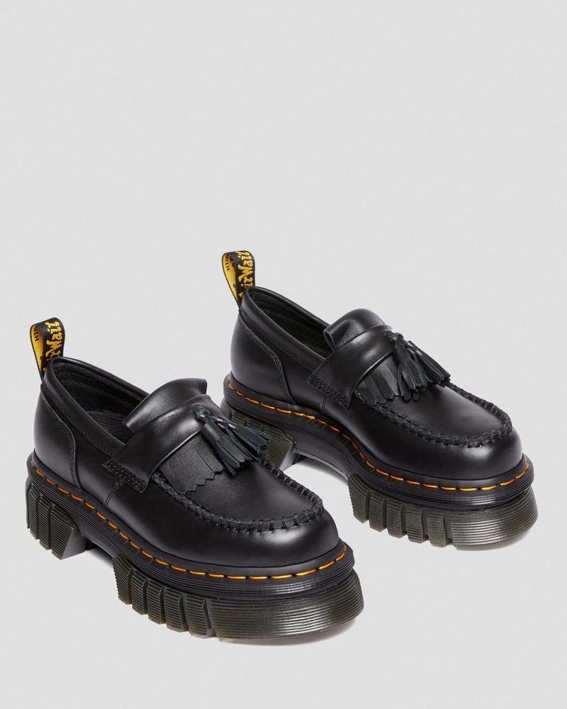 Plataformas Dr Martens Audrick Nappa Lux Plataforma Loafers (Nappa Lux) Negras | TX78-I0EN