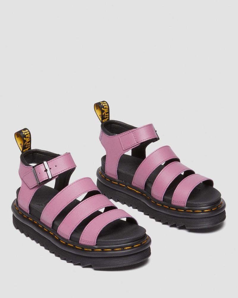 Sandalias Dr Martens Blaire Athena Cuero Correa Sandals (Athena) Moradas | CA88-A1IV