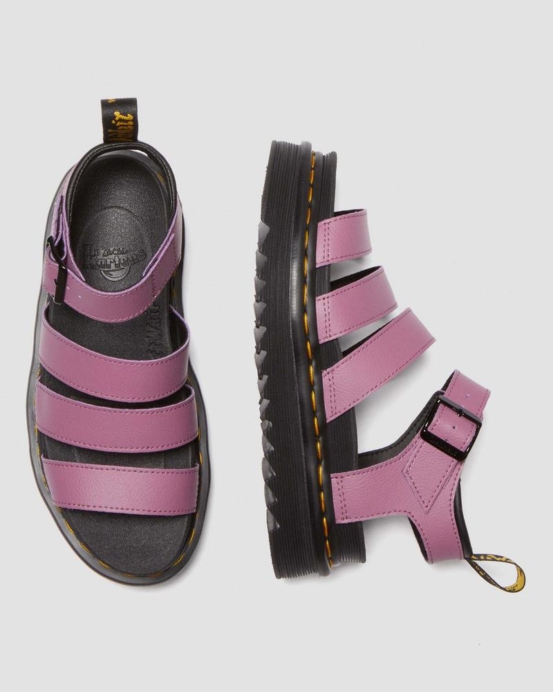 Sandalias Dr Martens Blaire Athena Cuero Correa Sandals (Athena) Moradas | CA88-A1IV