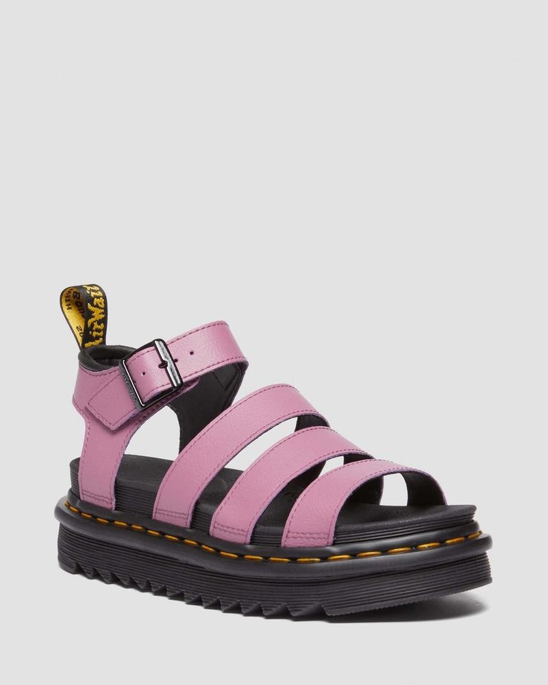 Sandalias Dr Martens Blaire Athena Cuero Correa Sandals (Athena) Moradas | CA88-A1IV