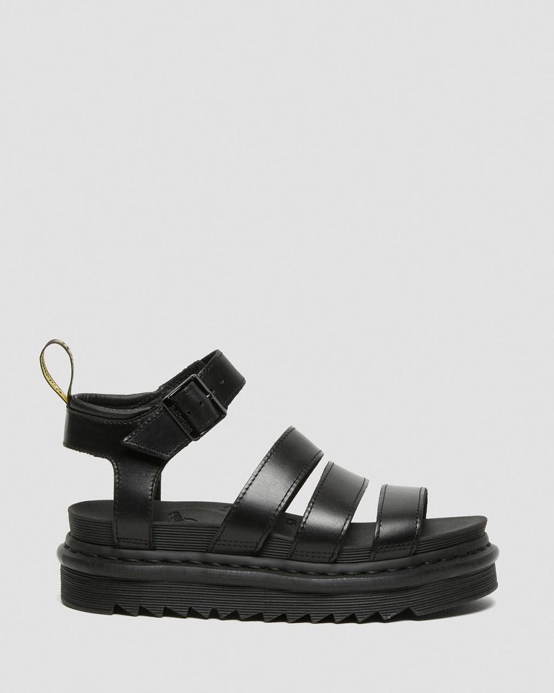 Sandalias Dr Martens Blaire - Brando Cuero Correa Sandals (Brando) Negras | PJ15-N6PN