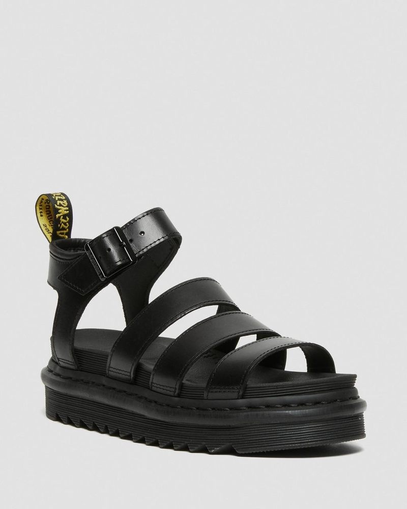 Sandalias Dr Martens Blaire - Brando Cuero Correa Sandals (Brando) Negras | PJ15-N6PN