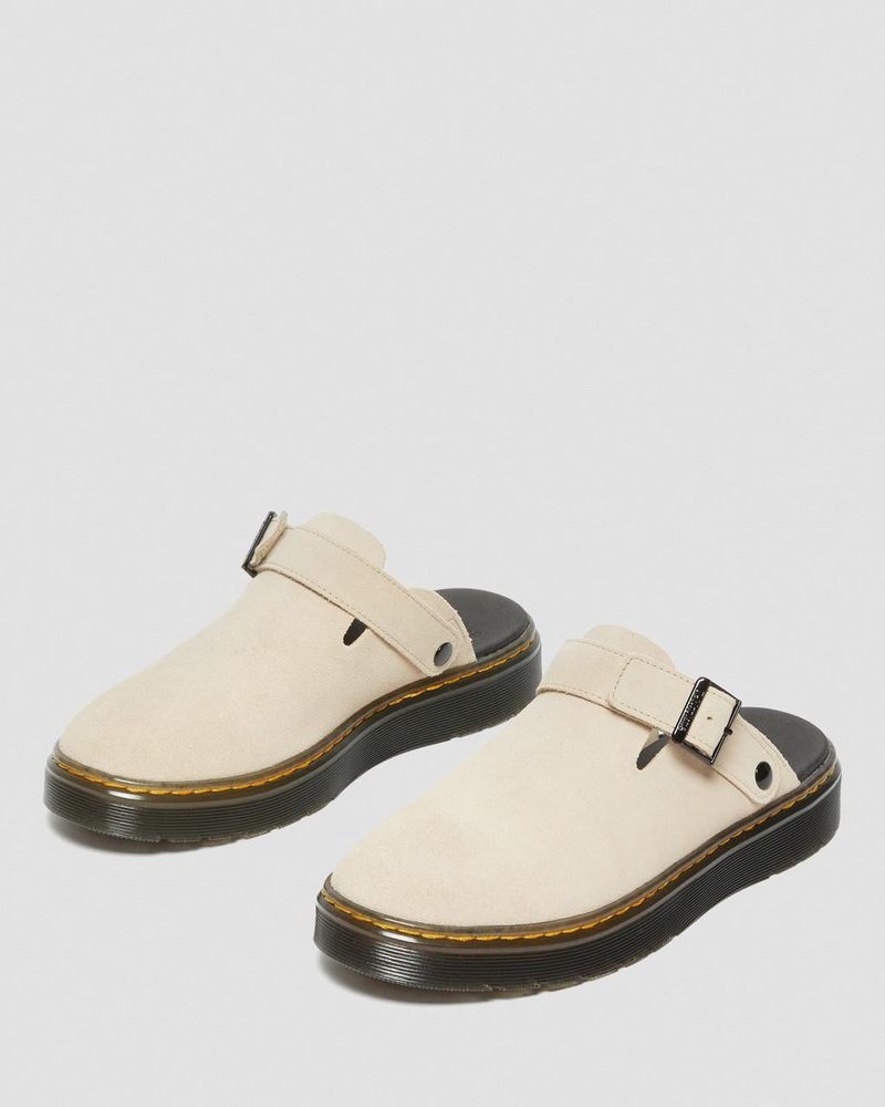 Sandalias Dr Martens Carlson Gamuza Casuales Destalonadas Mules (E.H.Gamuza) Sand | IX00-Z8YM