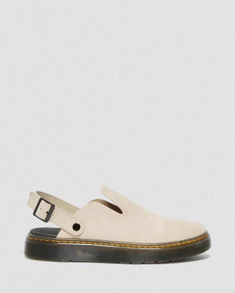 Sandalias Dr Martens Carlson Gamuza Casuales Destalonadas Mules (E.H.Gamuza) Sand | IX00-Z8YM